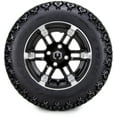 thumbnail image 2 of 12" MODZ® Machined Black Aftershock Wheels & Tires Combo with All Terrain Tires, 2 of 3
