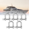 thumbnail image 4 of Straight D-shackle Stainless Steel Shackle, 5PCS High Safety Factor Straight D Shackle 304 Heavy Duty Screw Pin D Shackle  For Wirerope Lifting For Chains ANGGREK Shackle D Rigging Hooks, 4 of 8