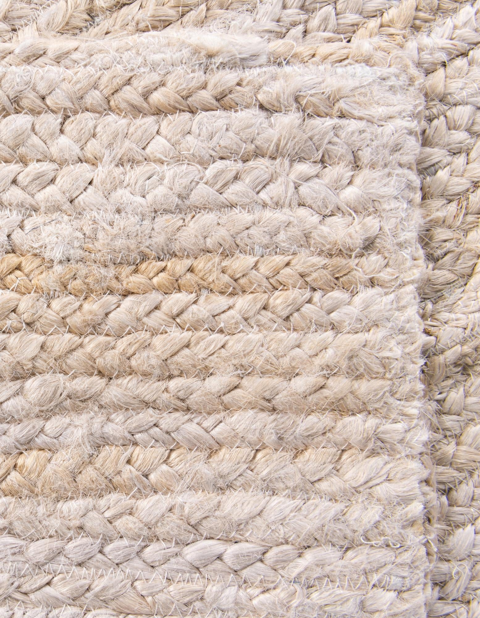 Unique Loom Braided Jute Collection Area Rug - Trellis (2' 2" x 8' 2" Runner Ivory)
