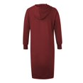 thumbnail image 5 of RYKJLWY Sundresses for Women 2024 Women's Fall Pullover Long Dress Pocket Sweatshirt Casual Drawstring Clothing Solid Color Long Sleeve Hooded Tops Sweatshirt Dress (Wine Red,M), 5 of 8