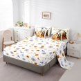 thumbnail image 3 of Homewish Golden Retriever Dog 7pcs Queen Bedding,Happy Halloween Print Bedding Comforter Set Queen,Cream,Pumpkins Decor,Halloween Reversible, 3 of 8