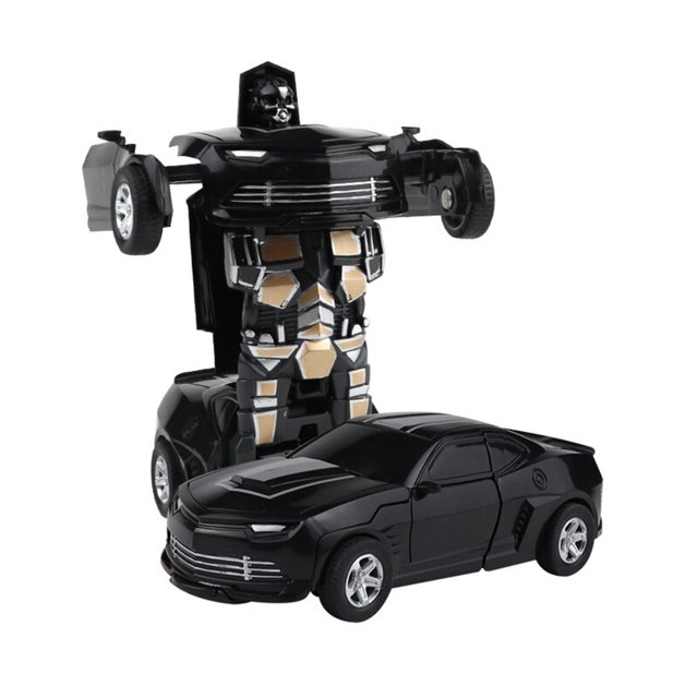Modelo de Robot deformador, coche de carreras deslizante, Mini coche de juguete de fricción alimentado por empuje y Go, Robot de juguete, regalo de coche de dibujos animados para niños