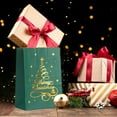 thumbnail image 5 of Darzheoy 12Pcs Christmas Kraft Gift Bags Portable Shopping Bags Tote Bags Stamping Christmas Paper Bags Party Gift Wrapping Bags, 5 of 6