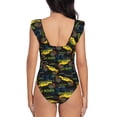 thumbnail image 5 of Disketp Monster Truck1 PrintWomen's Ruffled One Piece Swimsuit V Neck-Medium, 5 of 8