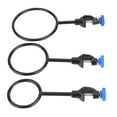 3 Pcs Laboratory Support Iron Steel Close Ring Black Coating of