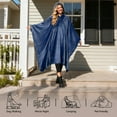 thumbnail image 5 of Catalonia Fleece Wearable Throws Blanket Poncho for Adult Women Men, Throws, 1.87 lbs, Navy, 5 of 8