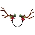 thumbnail image 1 of Diadema navideña, tocado navideño, accesorio fotográfico, decoración, diadema para disfraz de fiesta de Navidad para mujeres, niñas, cumpleaños, bodas Café, 1 of 5