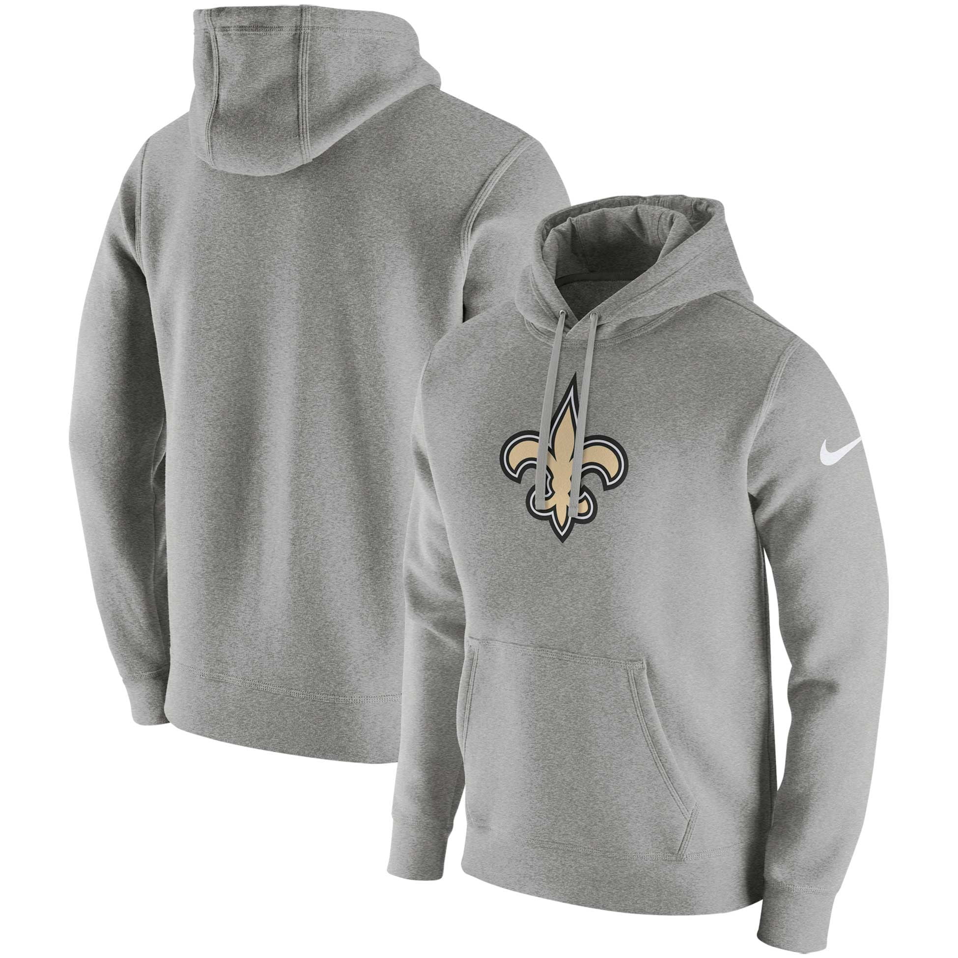 men's new orleans saints nike white sideline local performance pullover hoodie