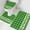 Green, variant on St. Patricks Day Bathroom Rugs Mat Sets 3 Piece, Shamrock Grasses Green Plaid Bath Shower Rugs with U-Shaped Contour Toilet Mat, Small Absorbent Bathtub Runner Rugs Floor Mats