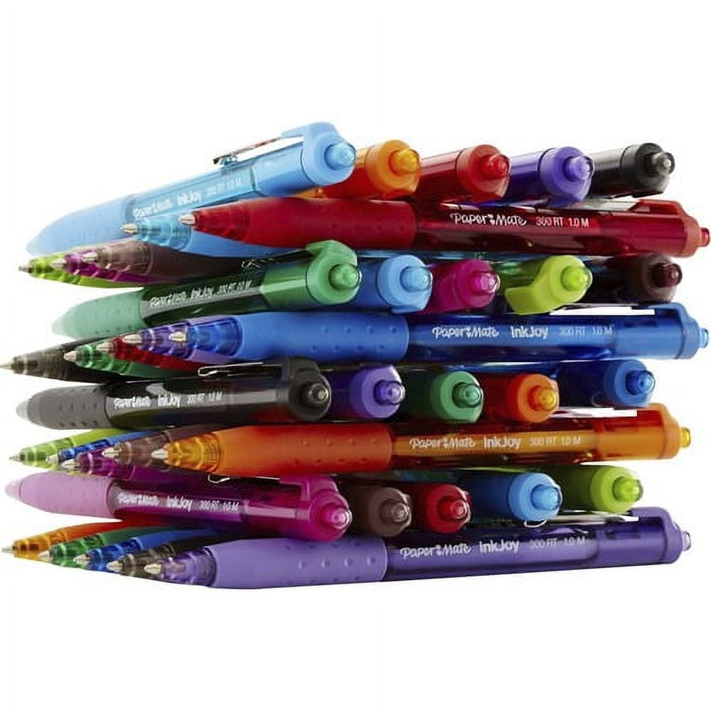 Paper Mate Inkjoy 300 RT Ballpoint Pens 1 mm Pen Point Size - Retractable - Black - Black Barrel - 36 / Pack