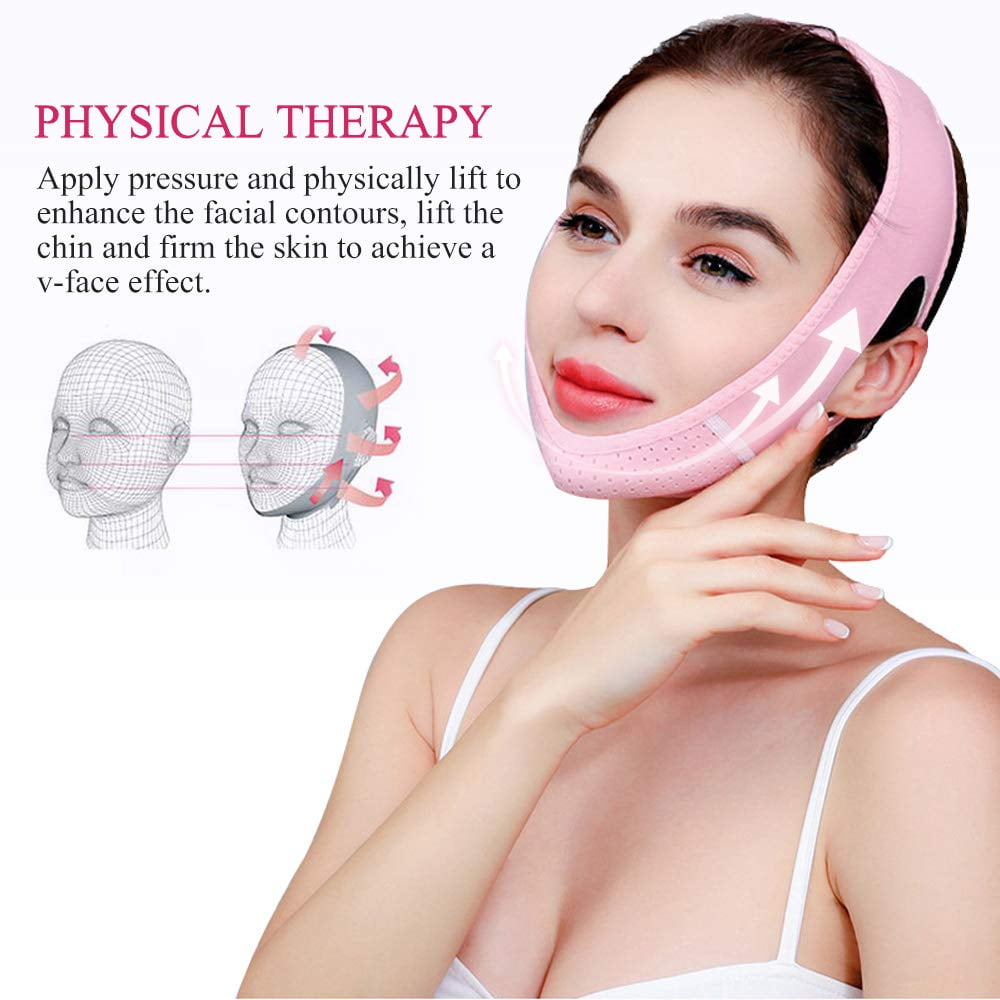 Herrnalise Double Chin Reducer, Face Slimming Strap, V Shaped Mask