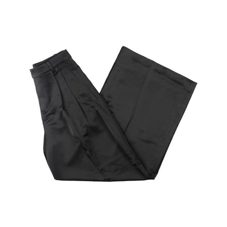 Lauren Ralph Lauren Womens Pleated Satin Wide Leg Pants
