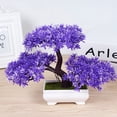 thumbnail image 3 of Farfi Artificial Plant Realistic Looking Eye-catching Plastic Simulation Plants Potted Bonsai Decor for Home (Yellow), 3 of 13