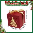 thumbnail image 3 of Christmas Decorations OutdoorGift Wrapping PaperRed And Gold Foil Christmas Tree Candy Box – Elegant Square PackagingChristmas git box, 3 of 9