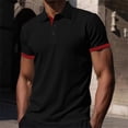 thumbnail image 2 of Polo Shirts for Men Short Sleeve Collared Golf Polos Mesh Ice Silk Color Blocked T-Shirt, 2 of 8