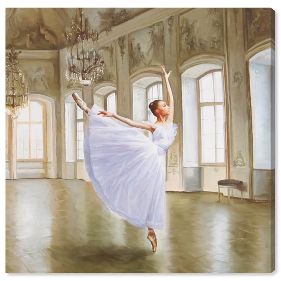 Runway Avenue Music and Dance Wall Art Canvas Prints 'SAI - Mitis Carmina' Dance - White, Yellow