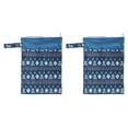 thumbnail image 2 of 2pcs Two Zippered Wet Dry Bags Snap Buttton Handle Leak Prevention Baby Cloth Diapers Bags 25 X 35cm G40, 2 of 5