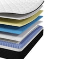 thumbnail image 4 of 12-inch Twin Memory Foam & Spring Hybrid Mattress, Medium Firmness, Lumbar Support. Suitable for Home Bedrooms and Hotel Rooms. Compressed in a Box., 4 of 7