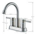 thumbnail image 3 of CES 4 Inch 2-Handle Swivel Bathroom Sink Faucet Centerset Vanity Mixer Tap 3 Holes Lavatory Faucet Brushed Nickel, 3 of 8