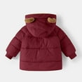 thumbnail image 5 of Staki Boy's Winter Coat Waterproof Kids Puffer Jacket Thicken Parka Fleece Snow Outerwear with Hood Boy Winter Coat(Brick Red,1-2 Years), 5 of 7