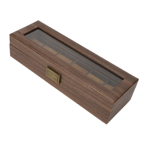 Caja De Almacenamiento Para Reloj Con 6 Ranuras, Protección De Cuero PU Resistente Al Agua, Caja Protectora Para Reloj De Pulsera De Gran Capacidad Para Uso Individual