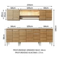 thumbnail image 4 of Cocina Integral Completa Madesa Emilly Smile 233cm Marrón, 4 of 8