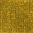 thumbnail image 1 of Ahgly Company Indoor Square Oriental Yellow Industrial Area Rugs, 7' Square, 1 of 4