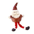 thumbnail image 6 of Santa Claus Candy Basket Large Gift Fruit Basket with Handles Cloth Storage Bin for Christmas Decorations Holiday Party Supplies(D), 6 of 6