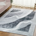 thumbnail image 2 of Junovo Abstract Rug Low-Pile Soft Rugs for Living Room Floor Carpet,5'x8',Gray, 2 of 7