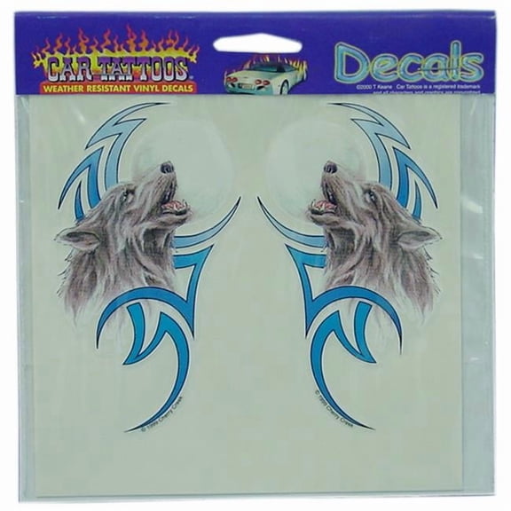 Barjan  Car Tattoos Tribal Wolf Weather Resistant Vinyl Decal