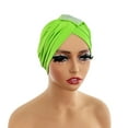 thumbnail image 2 of Dalrosia Women African Turban Pre-Tied Twisted Beanie Cap Headwear Rhinestone Soft Stretchy Head Turbans, 2 of 2