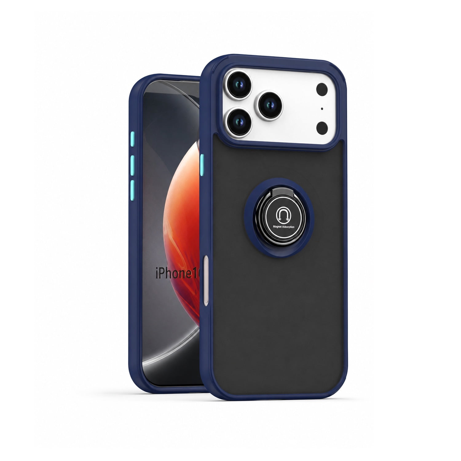 360° Ring Kickstand Hybrid Case for iPhone 17 Pro Max