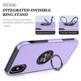 thumbnail image 5 of for iPhone XS Max Case, 360° Rotatable Ring Holder Kickstand Dual Layer Military-Grade Drop Tested Protection Support Car Holder Mount Magnetic Absorbing Bumper Phone Case, Purple, 5 of 7