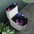 thumbnail image 2 of COEQINE Toilet Lid Cover and Toilet Tank Cover, Easy to Clean Breathable Stretchable Toilet Cover 2 Piece Set for Indoor Decoration, Rose Butterfly Starry Sky, 2 of 7