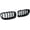 Glossy Black Carbon Fiber Double Line, variant on Glossy Black M-Color Double Line Kidney Grille for BMW E90 E91 323i 325i 328i 330i 335i 200 2010 2011