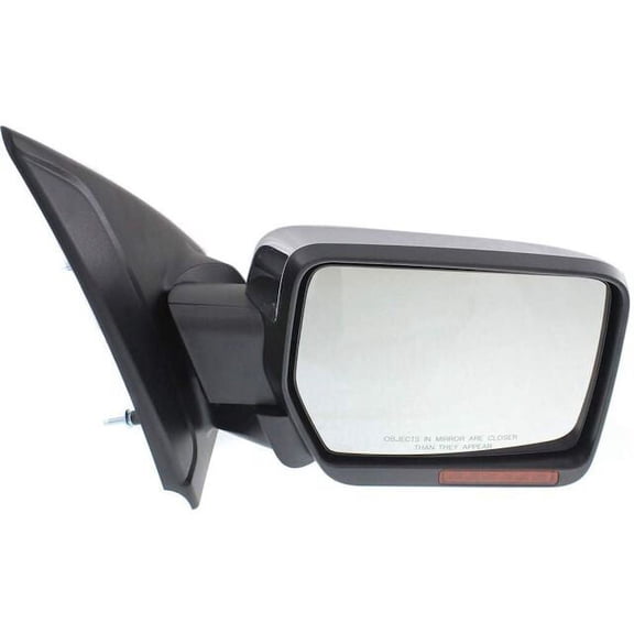 Right Passenger Side Power Mirror - Chrome - Power Folding - with Heated Glass, Memory, Turn Signal, and Puddle Lamp - (without Auto Dimming Glass) - Compatible with 2011 - 2014 Ford F-150 2012