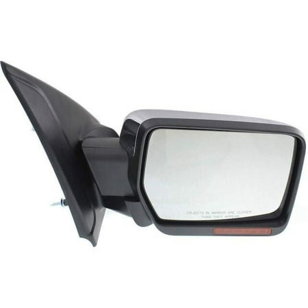 Right Passenger Side Power Mirror – Chrome – Power Folding – with Heated Glass Memory Turn Signal and Puddle Lamp – (without Auto Dimming Glass) – Compatible with 2011 – 2014 Ford F-150 2012