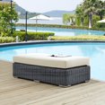 thumbnail image 1 of Modway Summon Wicker Rattan Outdoor Patio Furniture Sunbrella® Fabric Rectangle Ottoman in Canvas Antique Beige, 1 of 3
