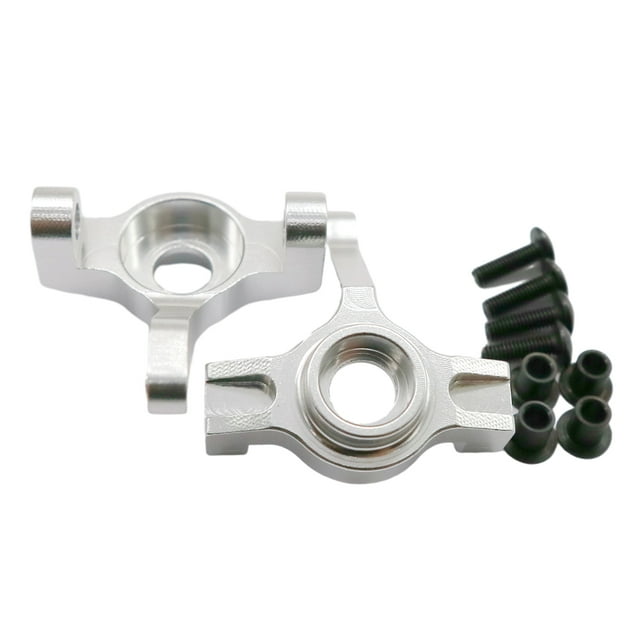 Ounissouiy RCGOFOLLOW-portador de buje de dirección, pieza de coche de control remoto, nudillos de bloque de dirección duraderos para 1/10 Gen7 Kits de construcción modelo Plata