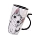 thumbnail image 3 of Taza de cerámica para café y té con diseño de gato, 600 ml, novedosa taza de cerámica para la mañana con tapa para el hogar y la oficina., 3 of 13