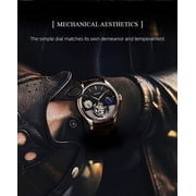 AESOP Real Tourbillon Skeleton Hand-Wind Mechanical Wrist Watch Men Sapphire Crystal Manual Dress Clock Man Luminous Leather Moon Phase Multifunction
