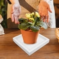 thumbnail image 2 of TEHAUX 1Pcs Plastic Flowerpot Tray for Leakproof and Heavy Bearing 8.9x8.9x1.4in, 2 of 8