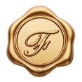 thumbnail image 2 of Pegatinas con sello de cera Yoption Initial Alphabet F, paquete de 100 unidades, doradas, 2 of 7