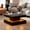 Black Skin Feeling Tall, variant on HedoAjim Black LED Coffee Table for Living Room, Living Room Table 2-Tier Square Center Tables, Wood Coffee Tables with Storage, Tea Table for Dining Reception Room