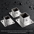 Adjustable Wall-Mounted Pipe Bracket Set - Steel Flange Base Supports ...