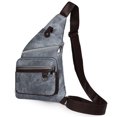 thumbnail image 1 of Bolso Pecho Antirrobo Bolso Bandolera Cuero PU Impermeable para Hombres Y Mujeres azul JShteea, 1 of 8