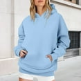 thumbnail image 2 of Uqiangy Women's Long Sleeves Sports Blouse Tees Crew Neck Jumper Baggy Sweatshirt for Women Comfort Color Sweatshirts 2025 Fall Trendy Long Sleeve Oversized Crewneck Sweatshirt for Women Light blue S, 2 of 7