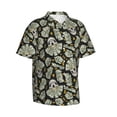 thumbnail image 2 of Daiia Skull with Dollar Hawaiian Shirt for Men Gentle Cotton Regular Short Sleeve Casual-Medium, 2 of 9