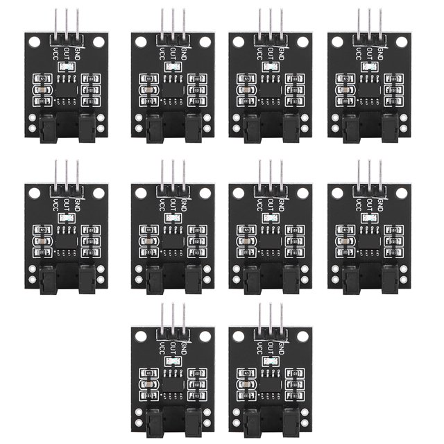 Módulo de Sensor fotoeléctrico infrarrojo, componentes electrónicos de detección de velocidad del Motor, 10 Uds.