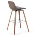 thumbnail image 6 of Simpli Home Randolph Mid Century Modern 28 inch Bentwood Counter/ Bar Height Stool (Set of 2) in Distressed Chocolate Brown Vegan Faux Leather, 6 of 9